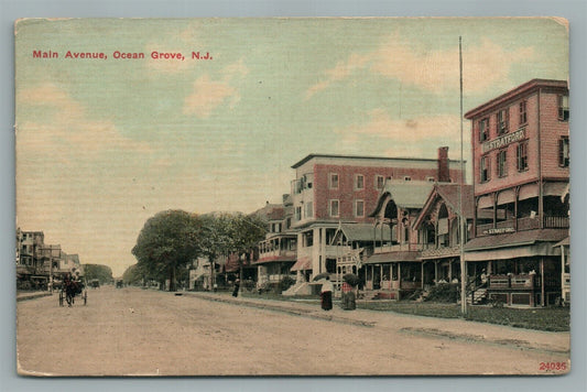 OCEAN GROVE NJ MAIN AVENUE ANTIQUE POSTCARD