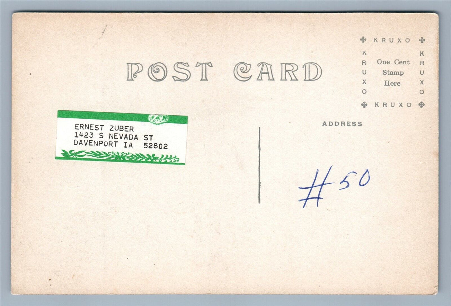 DAVENPORT IA SOLDIERS ORPHANS HOME VINTAGE REAL PHOTO POSTCARD RPPC