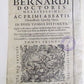 1596 2 volumes DIVI BERNARDI DOCTORIS MELLITISSIMI VELLUM antique