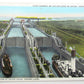 VINTAGE POSTCARD - GATUN LOCKS PANAMA CANAL