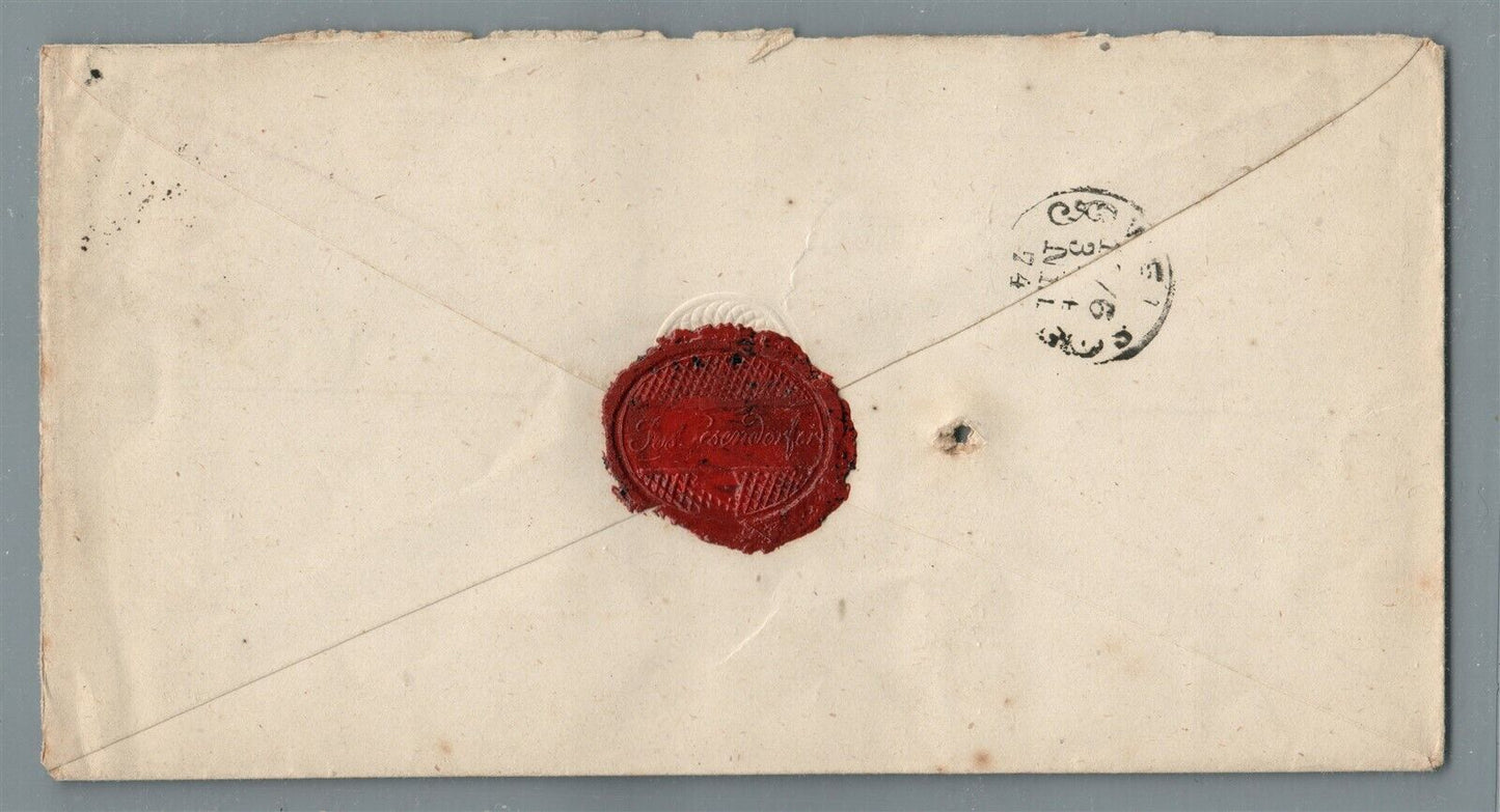 AUSTRIA ANTIQUE COVER w/ STAMP Rottenmann cancel WAX SEAL