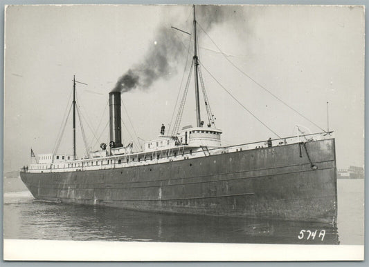 STEAMSHIP ESSEX VINTAGE REAL PHOTO POSTCARD RPPC