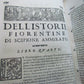 1641-1647 HISTORY OF FLORENCE 3 FOLIO VOLUMES by Ammirato antique VELLUM BOUND