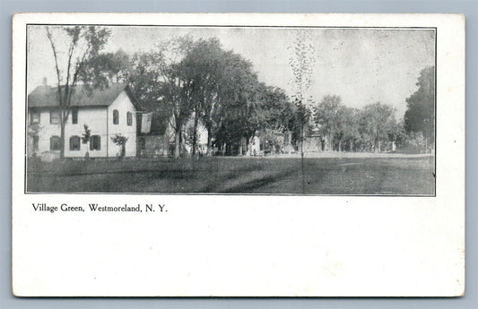 WESTMORELAND NY VILLAGE GREEN ANTIQUE POSTCARD