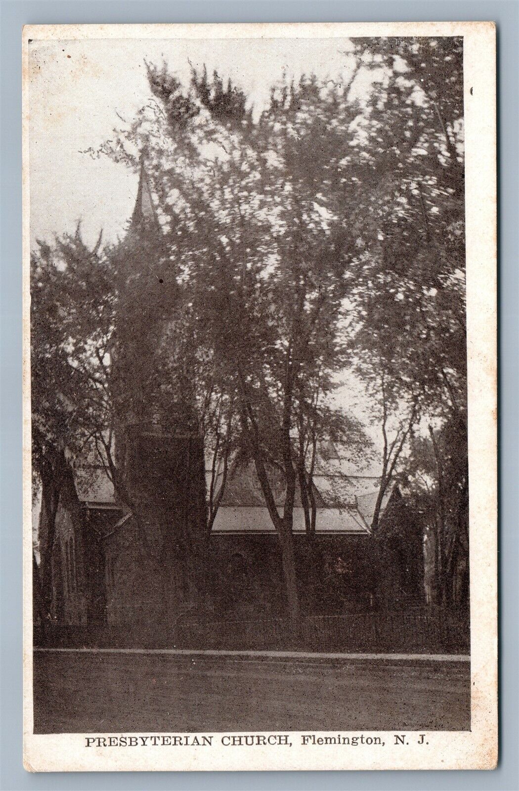 FLEMINGTON NJ PRESBYTERIAN CHURCH ANTIQUE POSTCARD
