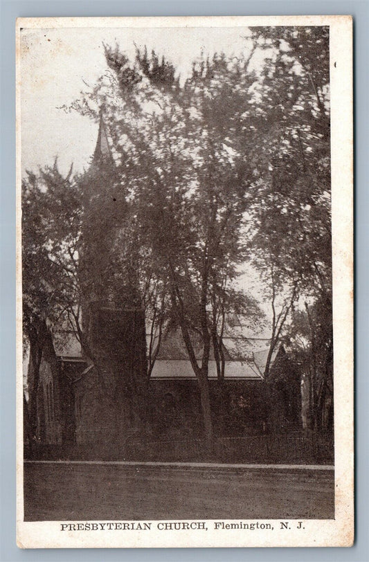 FLEMINGTON NJ PRESBYTERIAN CHURCH ANTIQUE POSTCARD