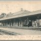 TORRINGTON CT RAILROAD STATION RAILWAY TRAIN DEPOT 1907 ANTIQUE POSTCARD