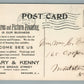 NEWARK NJ SOUTH BROAD STREET PICTURE FRAMING ADVERTISING ANTIQUE POSTCARD
