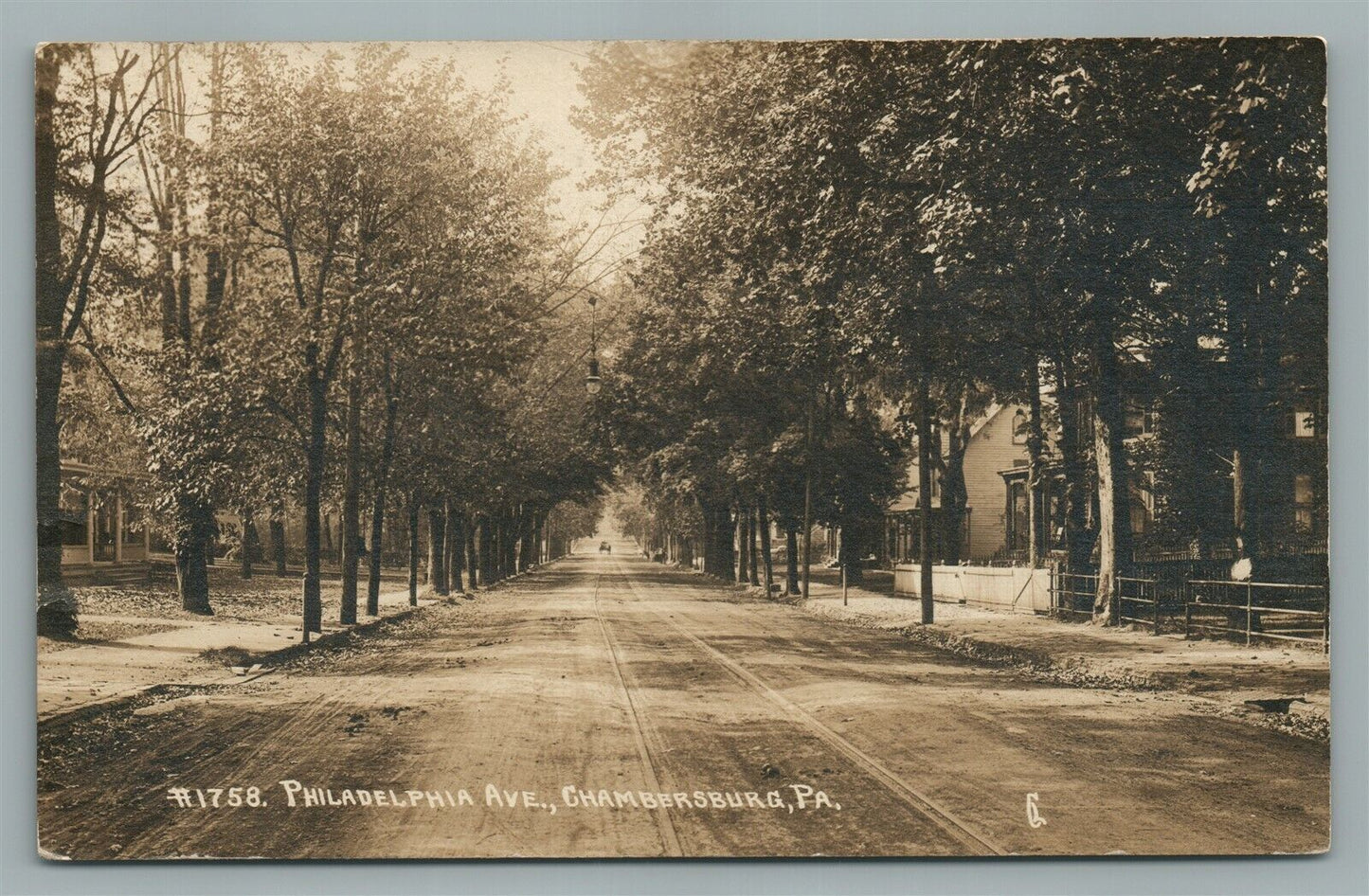 CHAMBERSBURG PA PHILADELPHIA AVENUE ANTIQUE REAL PHOTO POSTCARD RPPC