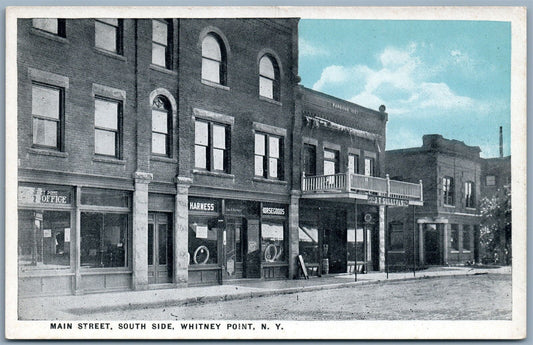 WHITNEY POINT NY MAIN STREET ANTIQUE POSTCARD