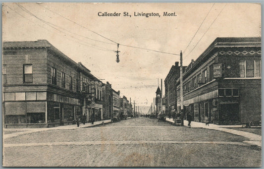 LIVINGSTON MT CALLENDER STREET ANTIQUE POSTCARD