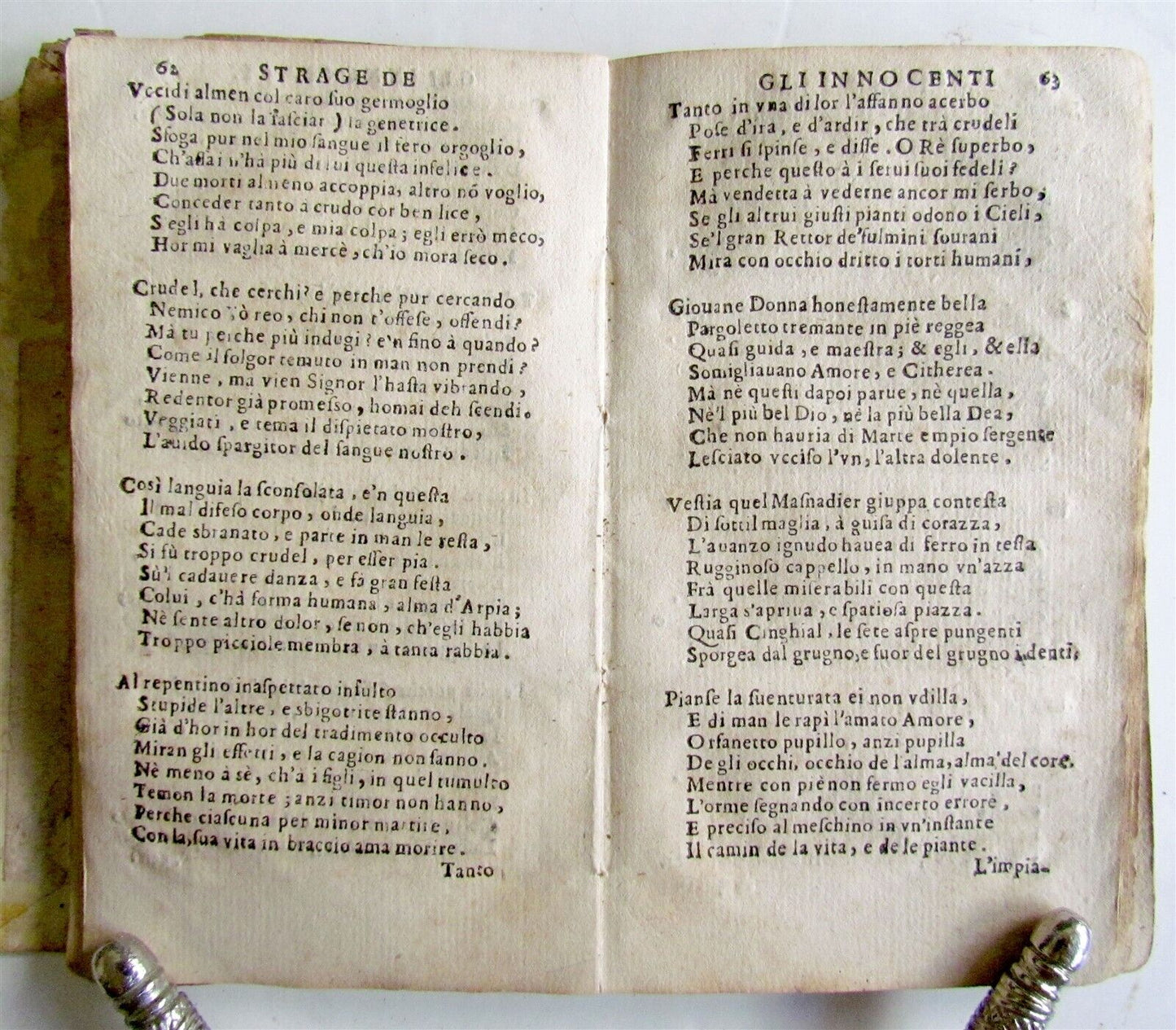 1630s LA STRAGE DE GL'INNOCENTI DEL CAVALIER MARINO antique VELLUM in ITALIAN