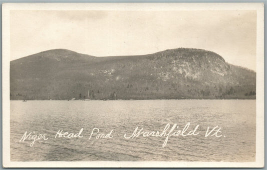 MARSHFIELD VT VIEW ANTIQUE REAL PHOTO POSTCARD RPPC