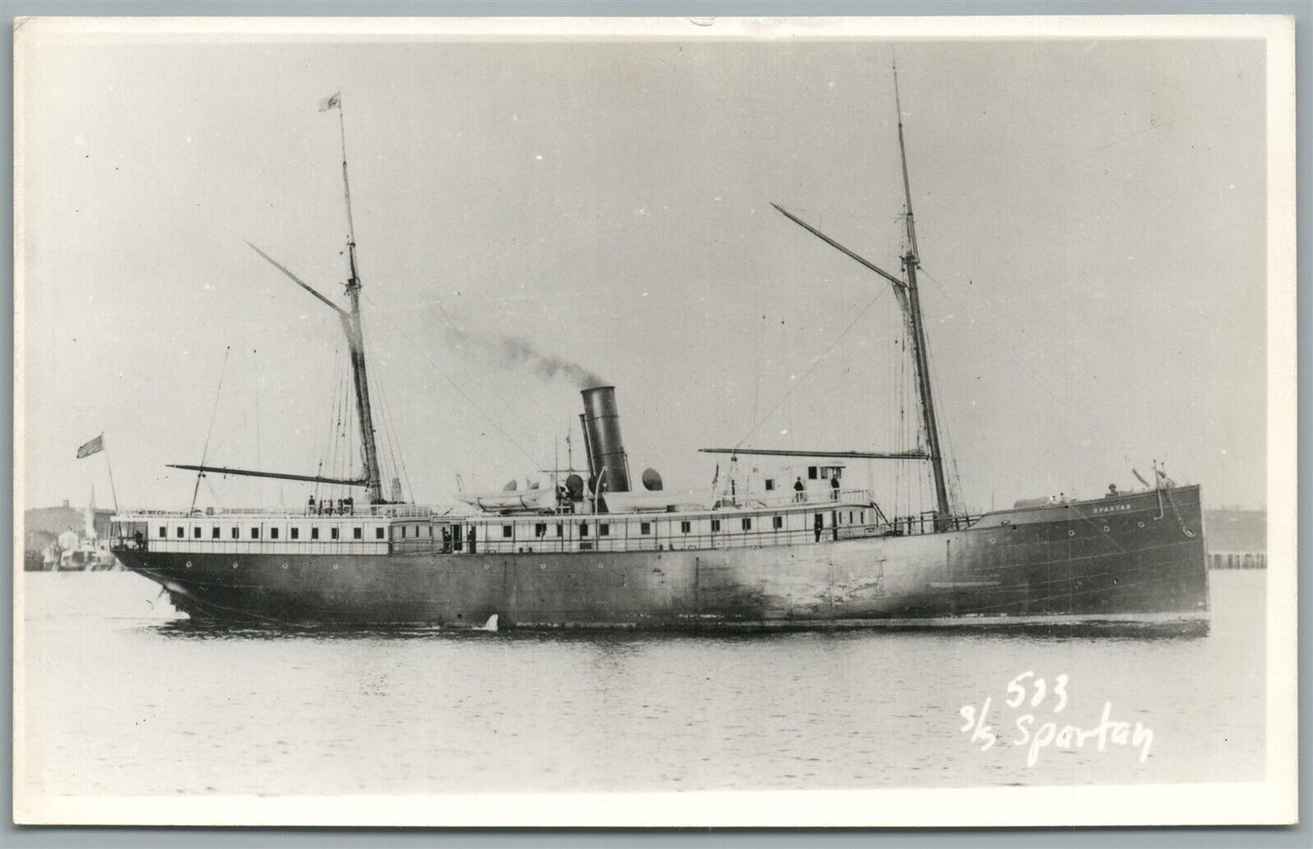 STEAMBOAT SPARTAN VINTAGE REAL PHOTO POSTCARD RPPC