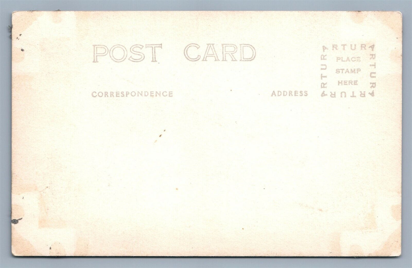 WWI AMERICAN SOLDIER MONUMENT ANTIQUE REAL PHOTO POSTCARD RPPC