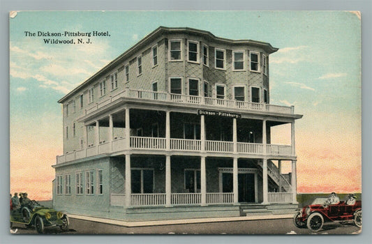 WILDWOOD NJ DICKSON-PITTSBURG HOTEL ANTIQUE POSTCARD
