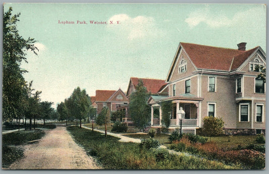 WEBSTER NY LAPHAM PARK ANTIQUE POSTCARD