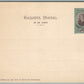 ARGENTINA 1901 ANTIQUE POSTCARD ESTATUA DEL GENERAL BELGRANO
