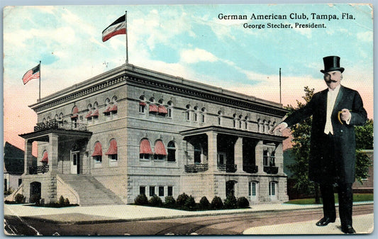 TAMPA FL GERMAN AMERICAN CLUB ANTIQUE POSTCARD