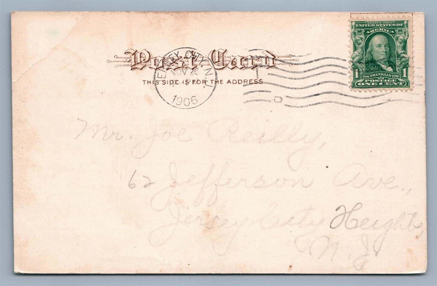 NEW YORK CITY MOUNTED POLICE ANTIQUE POSTCARD