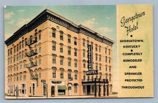 GEORGETOWN KY HOTEL VINTAGE ADVERTISING POSTCARD