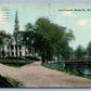 MILFORD CT FIRST CHURCH WATER STREET 1912 ANTIQUE POSTCARD