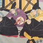 JAPANESE WOODBLOCK TRIPTYCH PRINT ANTIQUE by UTAGAWA YOSHIMORI EDO 1863