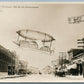 PHOTOMONTAGE ZEPPELINS AIRPLANE PONCA NE ANTIQUE REAL PHOTO PC RPPC AVIATION