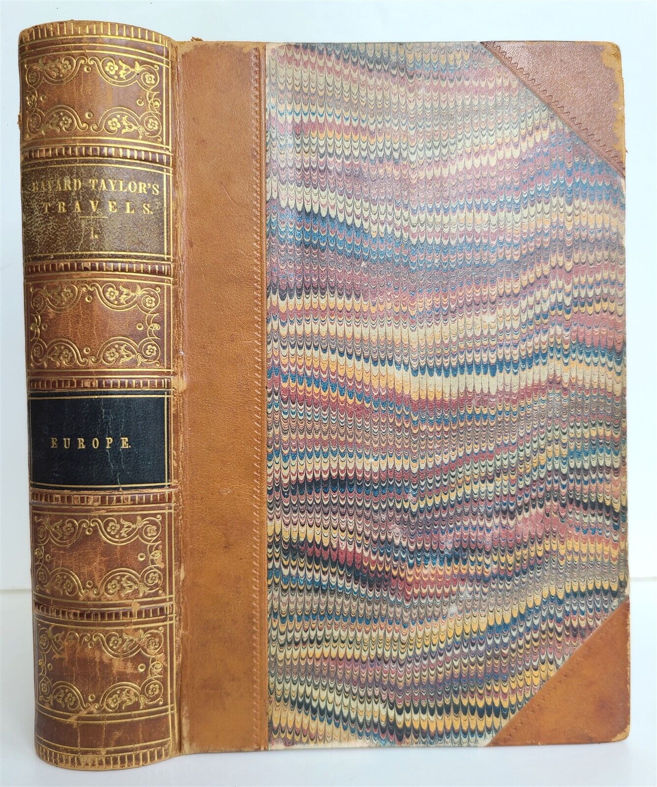 1855 VIEWS A-FOOT or EUROPE SEEN w/ KNAPSACK AND STUFF by BAYARD TAYLOR antique