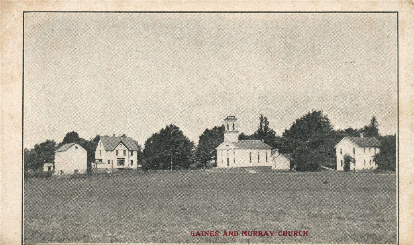 GAINES & MURRAY CHURCH ANTIQUE POSTCARD