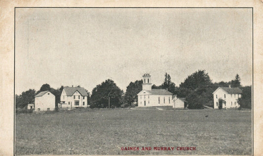 GAINES & MURRAY CHURCH ANTIQUE POSTCARD