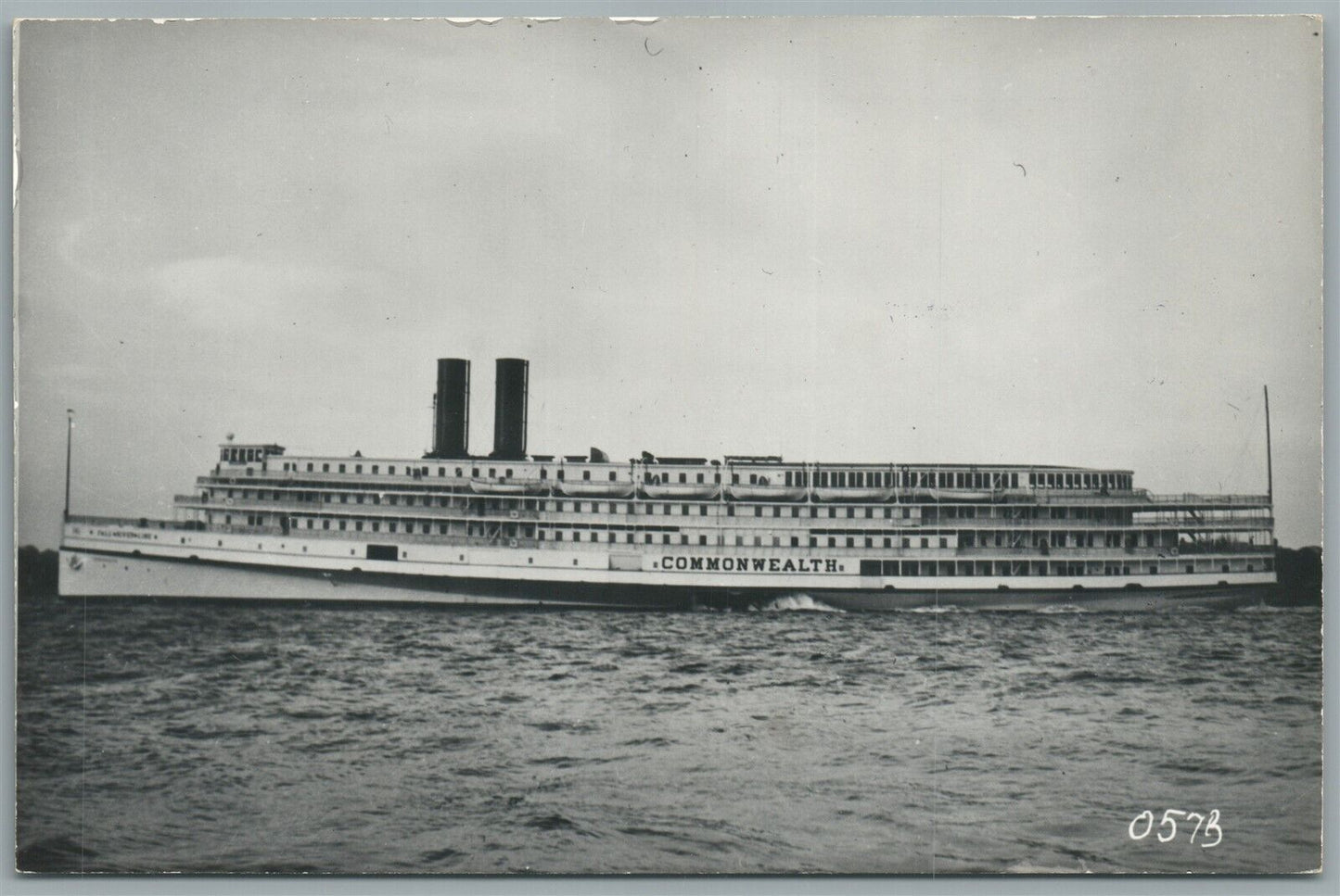 STEAMSHIP COMMONWEALTH VINTAGE REAL PHOTO POSTCARD RPPC