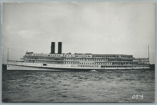 STEAMSHIP COMMONWEALTH VINTAGE REAL PHOTO POSTCARD RPPC