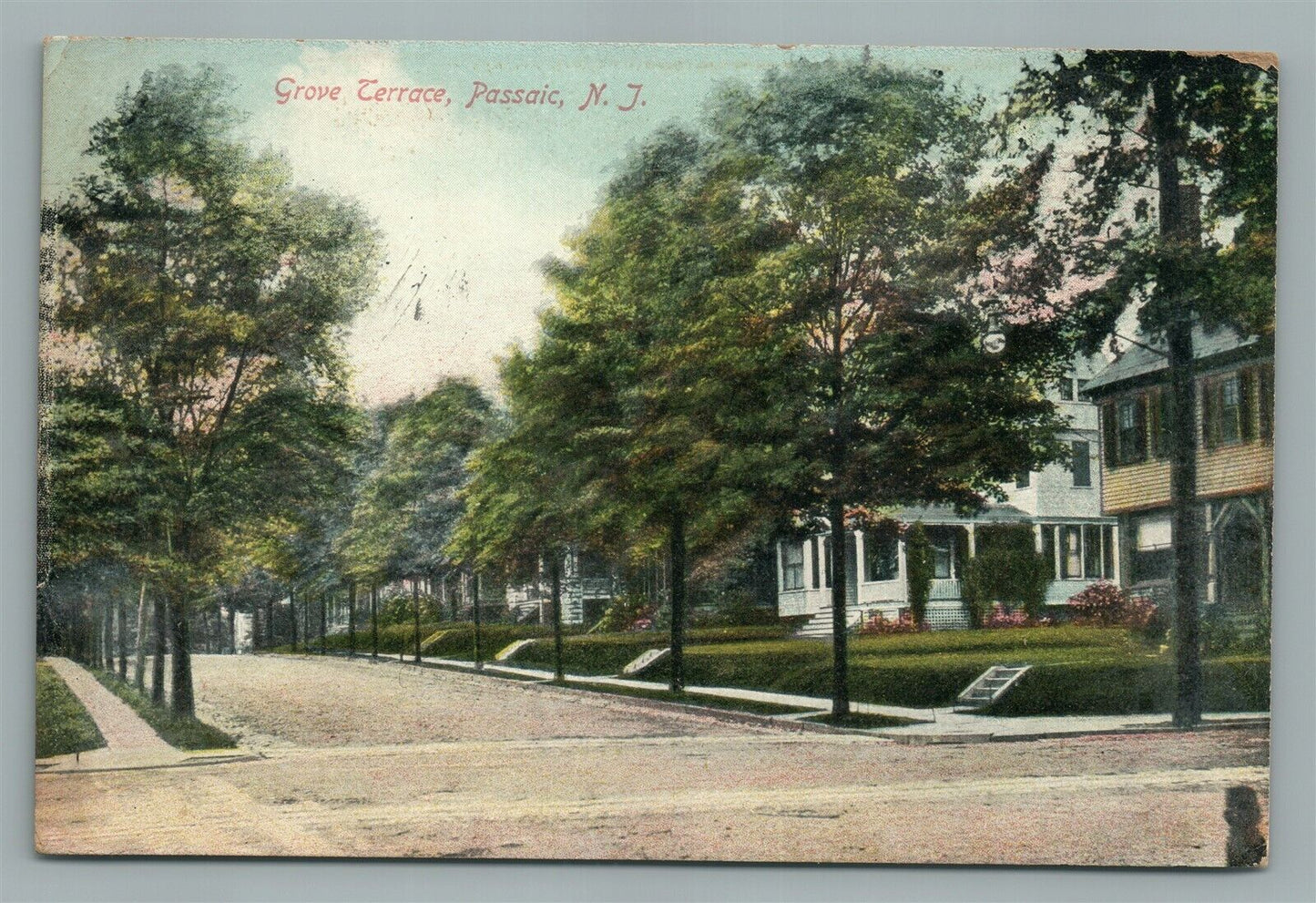 PASSAIC NJ GROVE TERRACE ANTIQUE POSTCARD