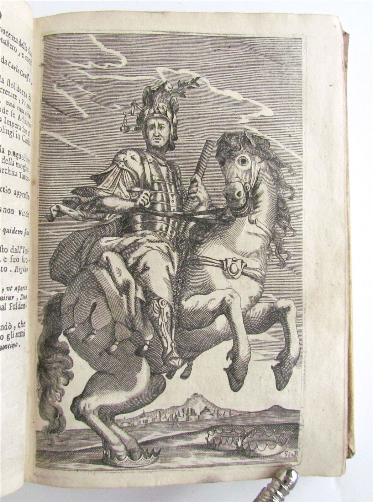 1700 Aquila romana overo monarchia ... da Carlo Magno antique ILLUSTRATED vellum