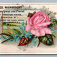 TRENTON NJ VICTORIAN TRADE CARD GEO.WAINWRIGHT NURSERYMAN & FLORIST