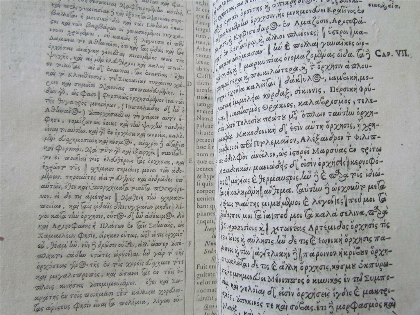 1612 DEIPNOSOPHISTAE GREEK LATIN antique FOLIO Banquet of Learned COOKBOOK RARE