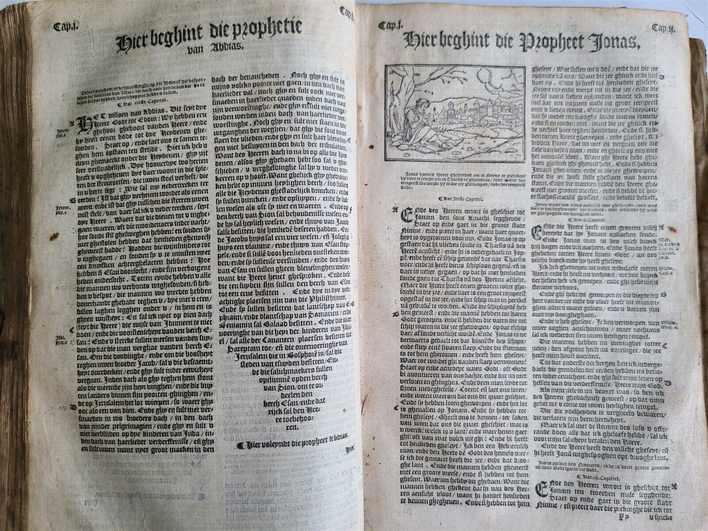 1565 BIBLE in DUTCH ILLUSTRATED 16th CENTURY antique FOLIO VELLUM BOUND rare