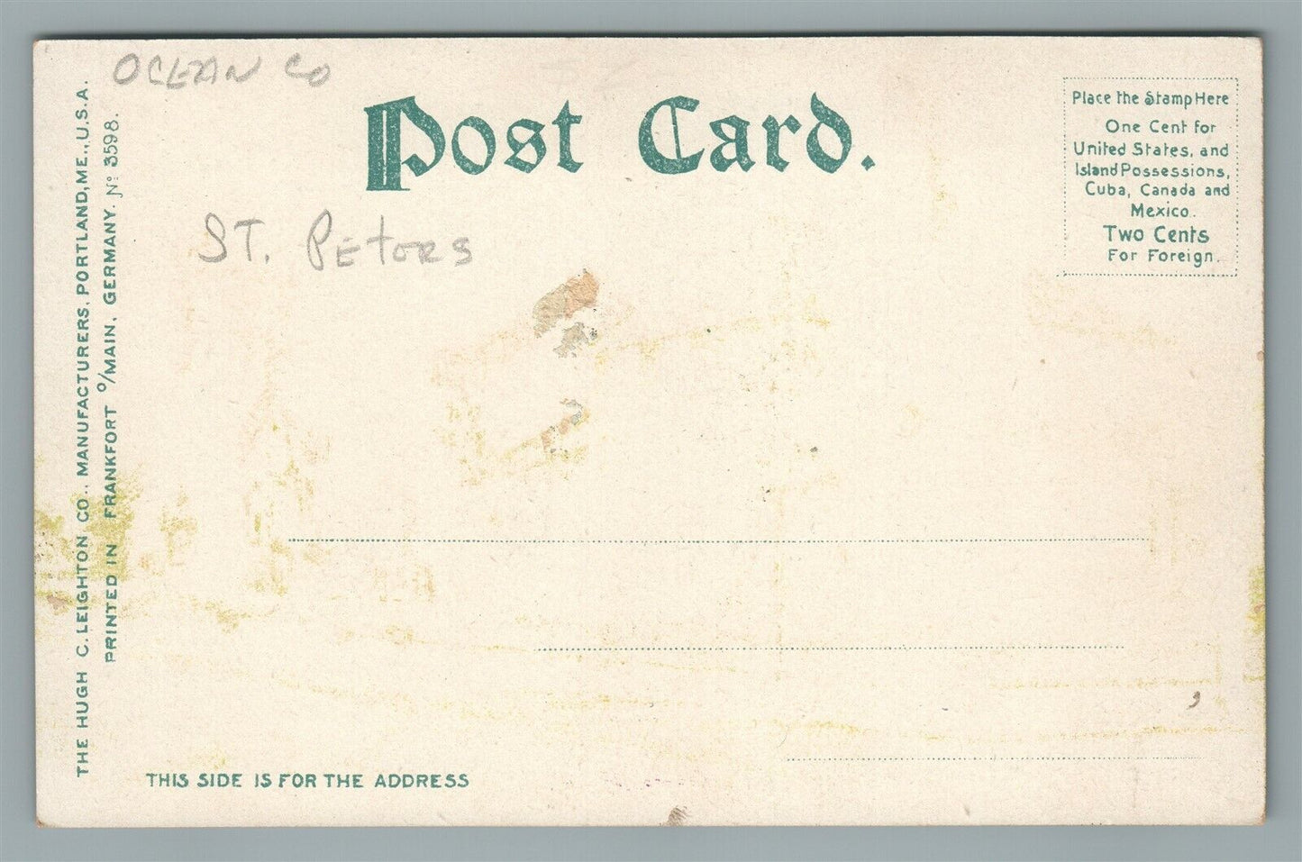 POINT PLEASANT NJ ST.PETER'S CHURCH ANTIQUE POSTCARD