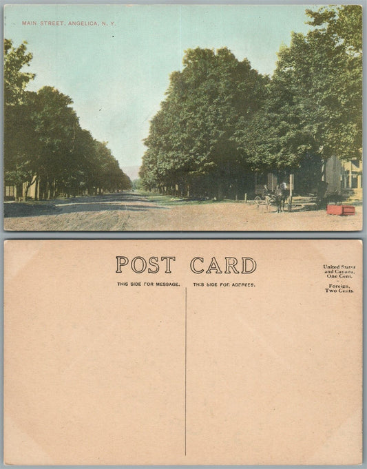 ANGELICA N.Y. MAIN STREET ANTIQUE POSTCARD