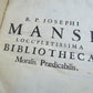 1703 BLIND-STAMPED PIGSKIN BOUND ANTIQUE FOLIO by Josephi Mansi