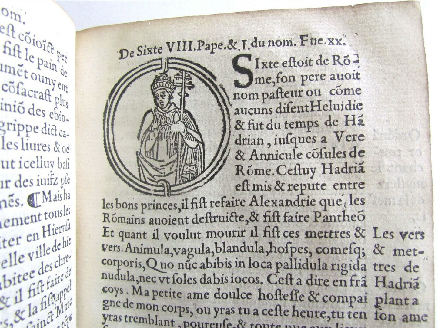 1544 ILLUSTRATED PAPAL CHRONICLE ANTIQUE Platina’s Vitae pontificum VELLUM BOUND