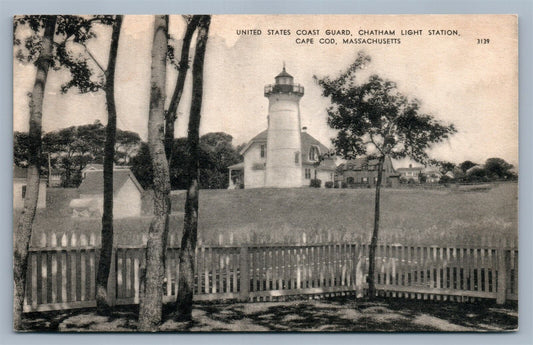 CAPE COD MA US COAST GUARD CHATHAM LIGHT HOUSE STATION ANTIQUE POSTCARD