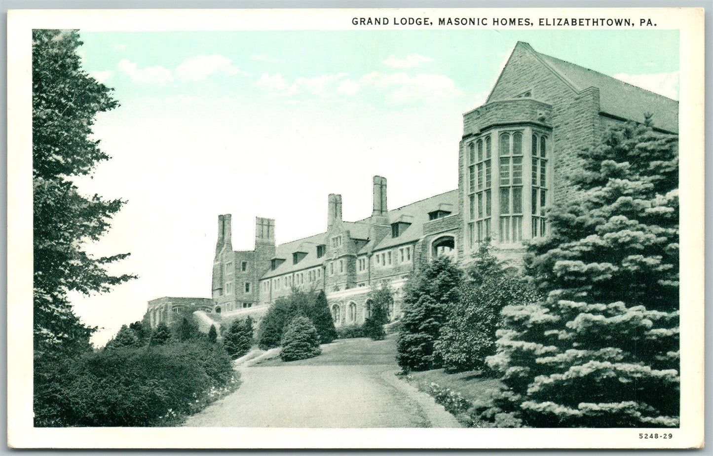 ELIZABETHTOWN PA GRAND LODGE MASONIC HOME ANTIQUE POSTCARD