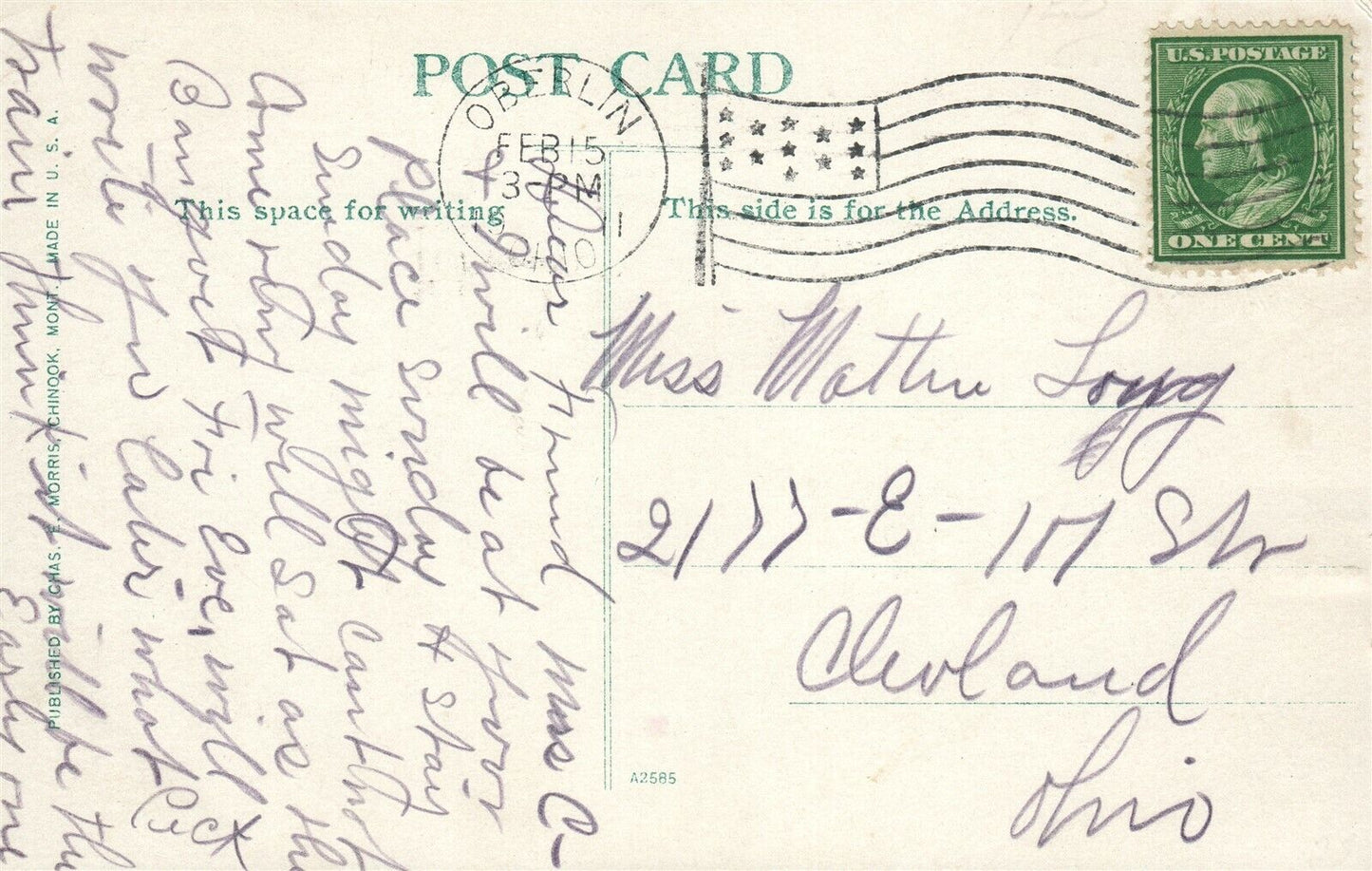 FUN ON THE CLAIM 1911 ANTIQUE POSTCARD