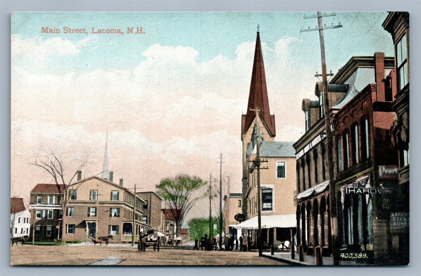 LACOMA NH MAIN STREET ANTIQUE POSTCARD