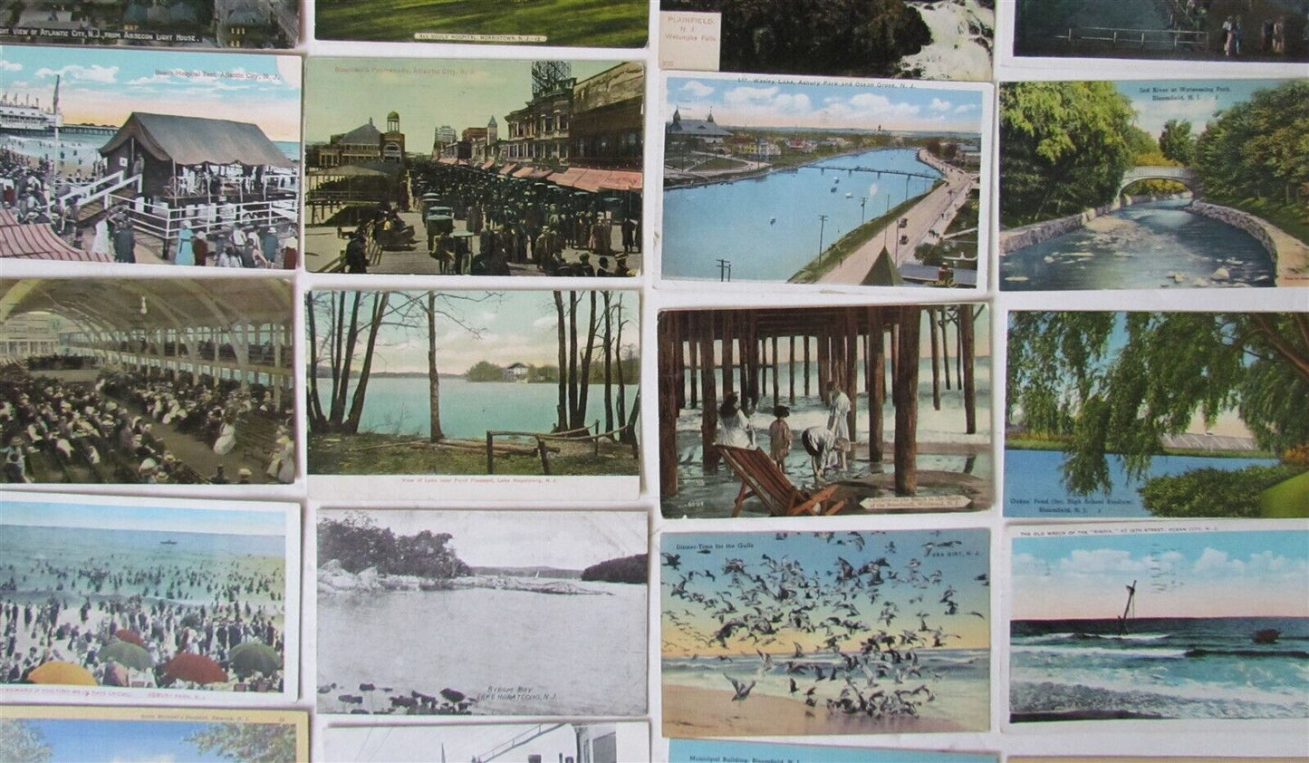 NEW JERSEY lot of 38 NY ANTIQUE POSTCARDS