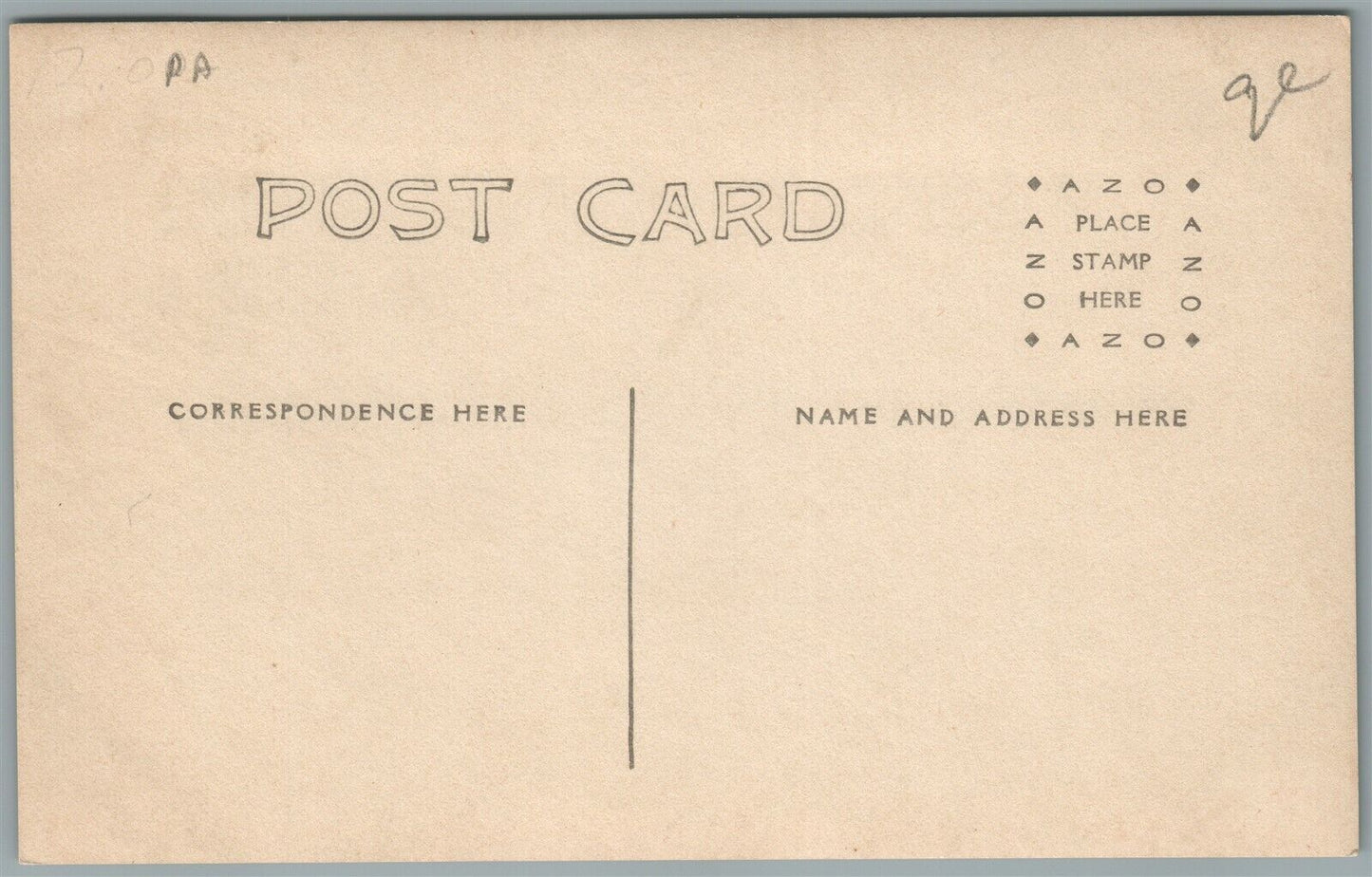 MEXICO PA CHURCH ANTIQUE REAL PHOTO POSTCARD RPPC