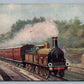 BRIGHTON EXPRESS UK ANTIQUE POSTCARD train railroad railway