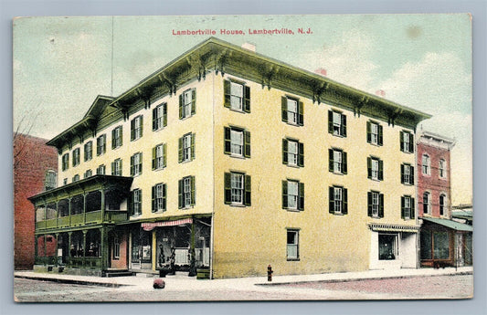 LAMBERTVILLE NJ J. LAMBERTVILLE HOUSE ANTIQUE POSTCARD
